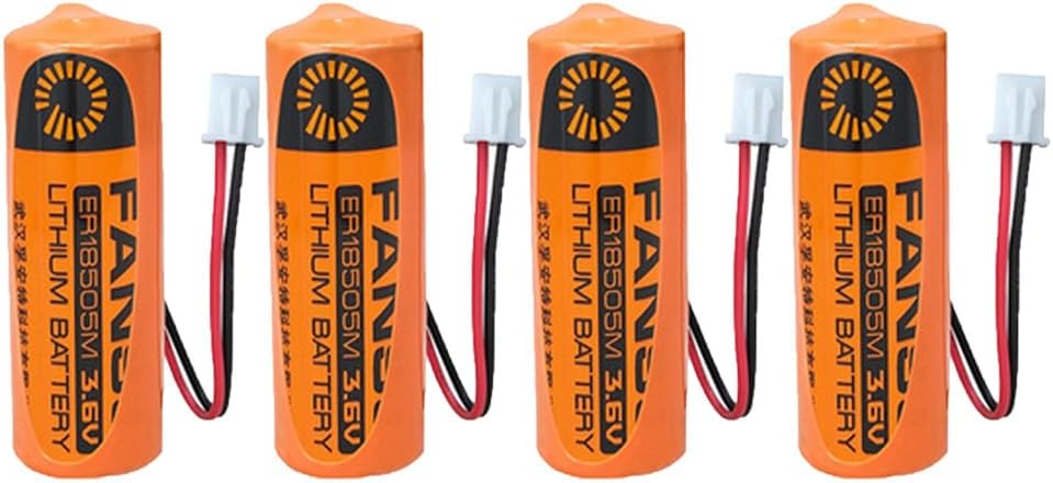 (4-Pack ER18505M 3.6V 3500mAh A Size Non Rechargeable Disposable Lithium Sub Battery Li-SOIC2 Battery (White Plug)