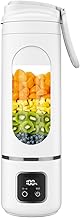 Mixer, Compact, Juicer, 4 Rotary Blades, Portable, Triple Safety Device, 30,000 Rotations Per Minute, Fast Rotation, 16.9 fl oz (500 ml) Bottle, 3 Stage Modes, Food Grade Material, Type-C Rechargeable