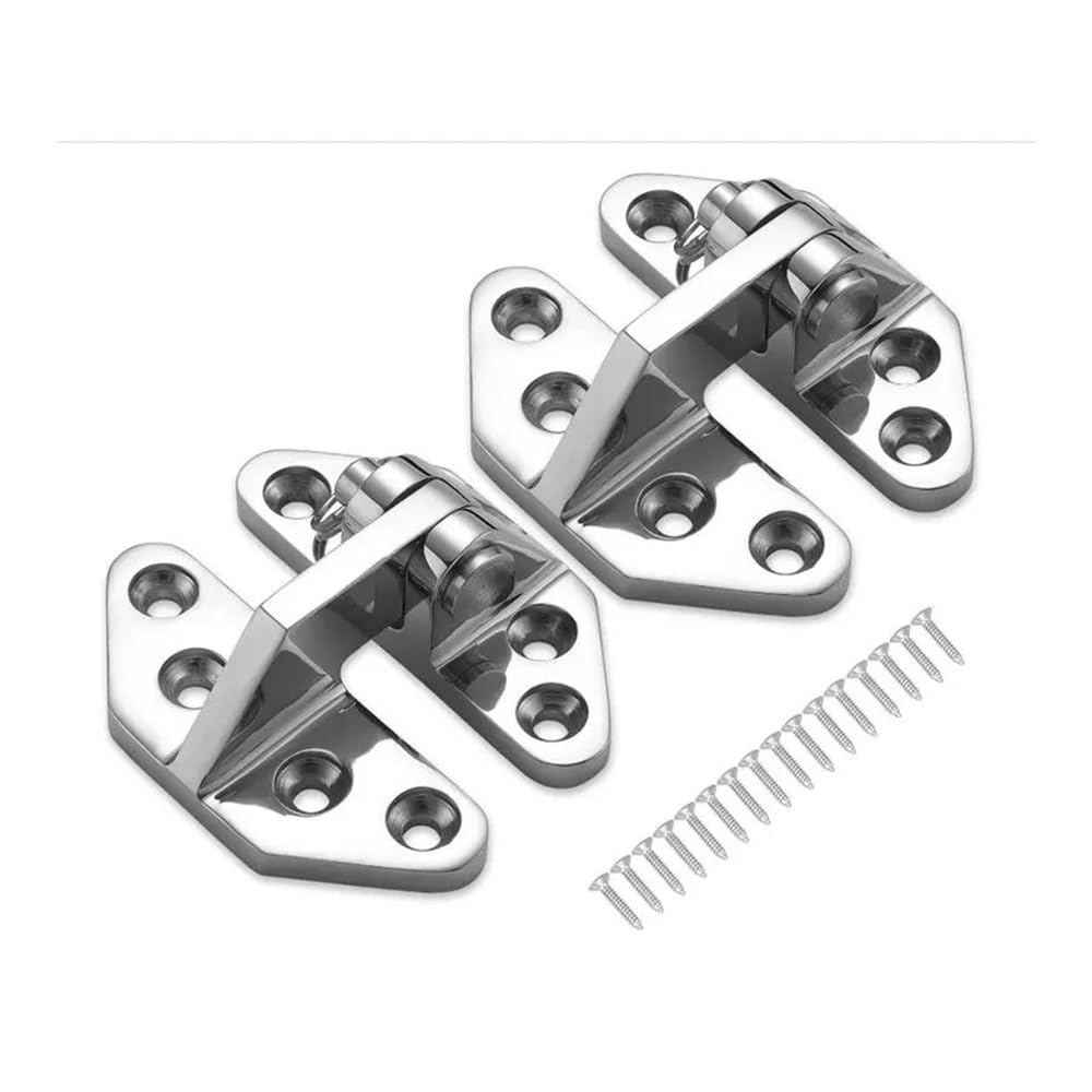 Bn9zrwrfv Silver 2.87 2.6 Sturdy Deck Cabinet Door Hinge Heavy Duty Long Reach Marine Boat Hatch Hinges 316 Stainless Steel(Silver 2.87 2.6)