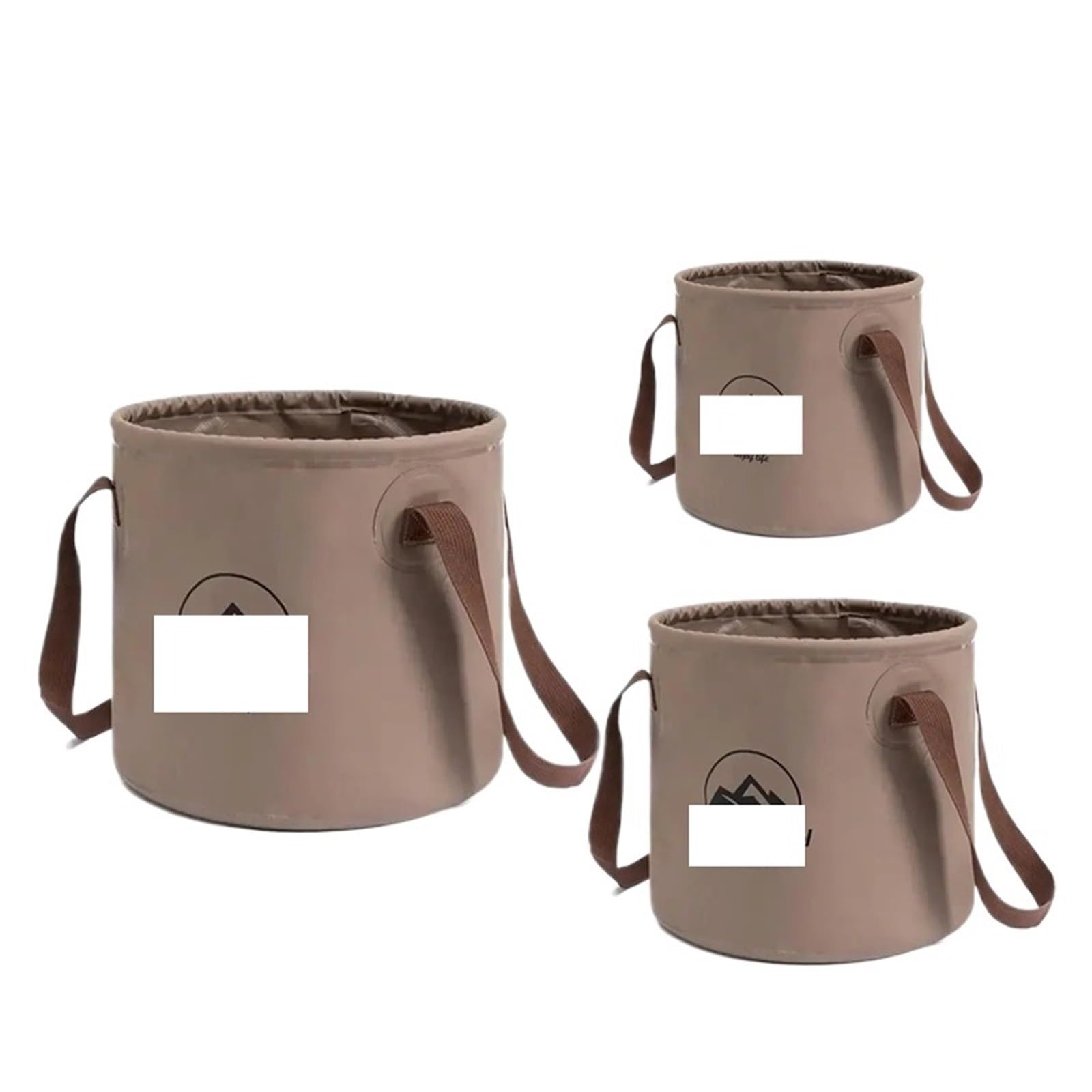 Seau Pliant de Camping 5/10/20L avec Couvercle en Silicone