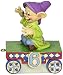 Department 56 Disney Traditions by Jim Shore Snow White Dopey Baby Birthday Train Age 6 Stone Resin Figurine, 3.5”