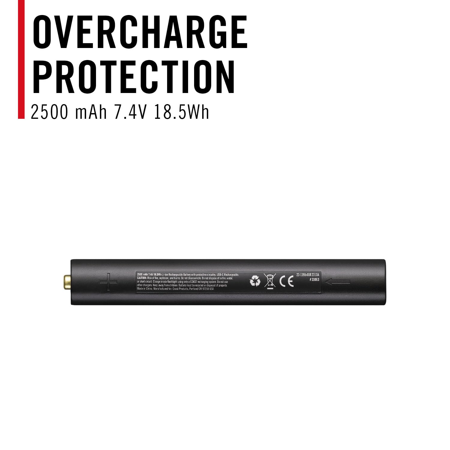 Coast ZX840 Rechargeable Battery **Compatible with XP40R Flashlight**