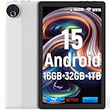 HiGrace タブレット 10インチ Android15 Wi-Fi6モデル 顔認証 16GB+32GB+1TB拡張 Widevine L1+GMS認証+Type-C充電+5000mAh アンドロイド タブレット Wi-Fi 6モデル BT5.4 5MP+8MPカメラ 日本語説明書付き ‎ホワイト image