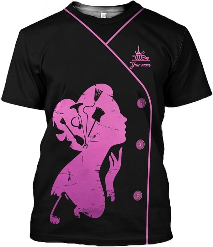 Personalized Housekeeping Shirts for Women, Housekeeping House Cleaner Uniform 3D Shirt, Cleaning Uniform Housekeeper 6 Multicolor