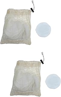 Beavorty 32 Peças Almofadas De Remoção De Maquiagem De Algodão Almofadas De Limpeza Para Rosto Limpo Maquiagem Lavável Almofadas De Limpeza Rodadas De Removedor De Maquiagem Rodadas De