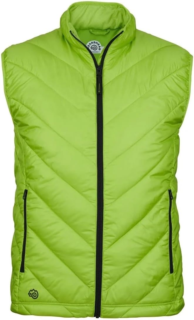 Men’s Windproof Lightweight Quilted Vest (Green, Gray or Black) for Hiking and Outdoors