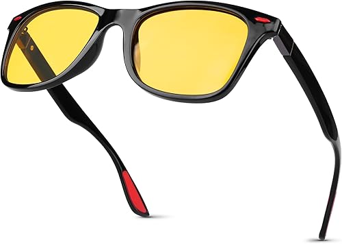 Lentes de visión nocturna cuadrados clásicos para hombres y mujeres, antirreflejos, HD, polarizados, para conducir, pesca, golf, protección UV400,