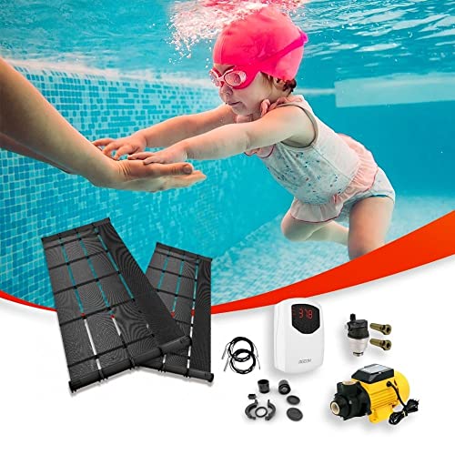 Kit Aquecedor Solar para Piscinas de até 10m² ou 14mil litros TekSol com Controlador de Aquecimento Bivolt e Motobomba