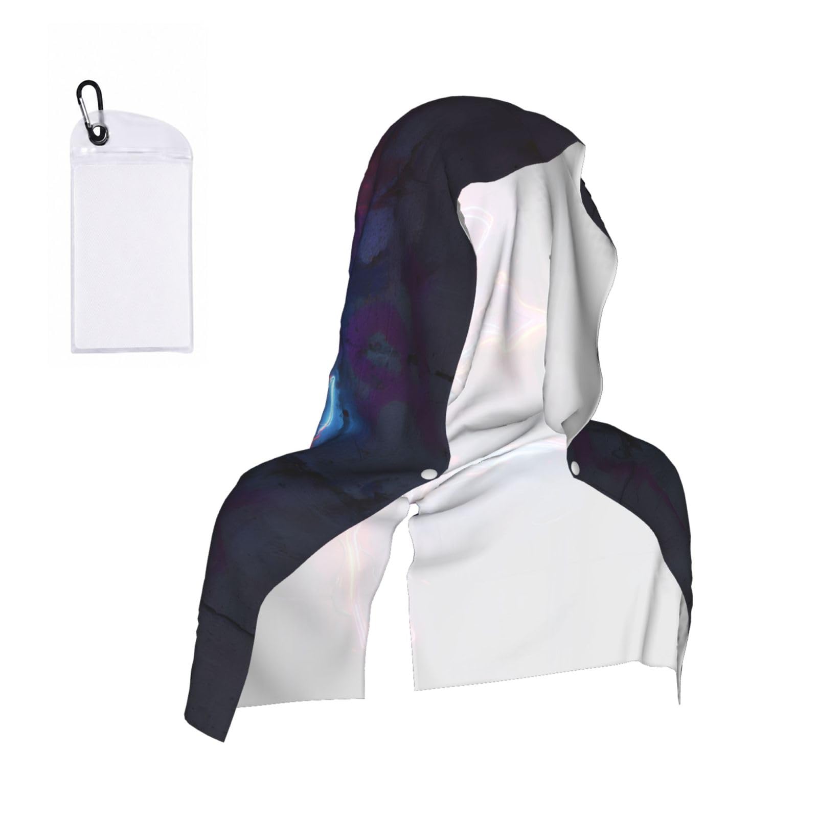 EZDLOWVBA Rose Print 2 Pack Cooling Hoodie Towels,Sports Headscarf, Neck Wrap Scarf,Breathable Cooling Towel For Neck And Face, Travel, Swimming, Training