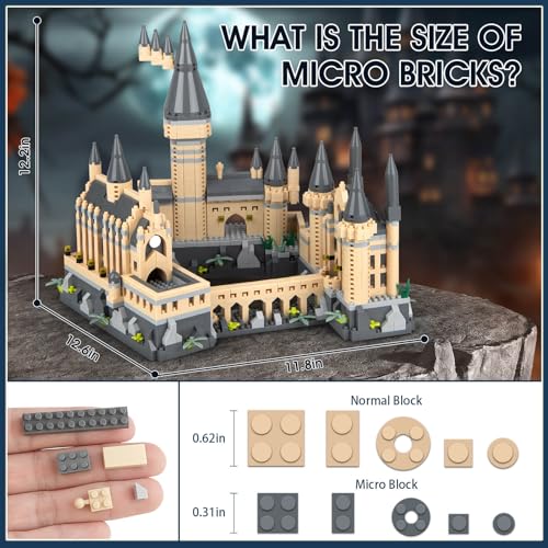 Image of Vziimo Magic CastIe BuiIding Set, MOC Architecture Micro BuiIding BIocks Kit, CollectibIe Model Toys Gifts Toys for Adults Teens 14+ (2680 Pieces)