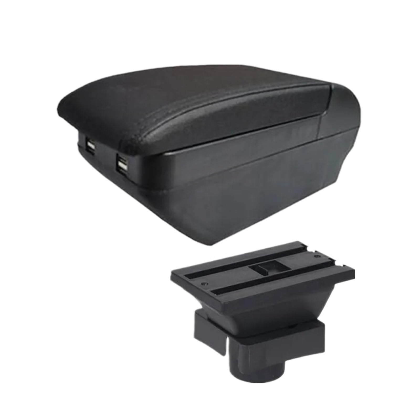 UMDJJU For Citroen For C4 Hatchback 2004-2011 Car Armrest Box Storage USB Port Retrofit Accessories Car Centre Console Armrest Box(H black line 4USB)