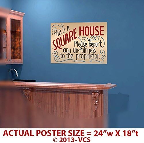 Vertigo Creative Products This is a Square House Sign Poster - Full-Size 24"x18" - As seen on Cheers - Ready to Frame