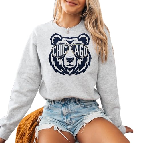 DAYLEA Chicago Fan Gift Apparel Team Mascot Sweatshirt Sport Grey