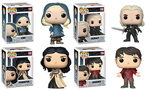 Funko Pop! Television: The Witcher Figuras coleccionables de vinilo, 9,5 cm (juego de 4)