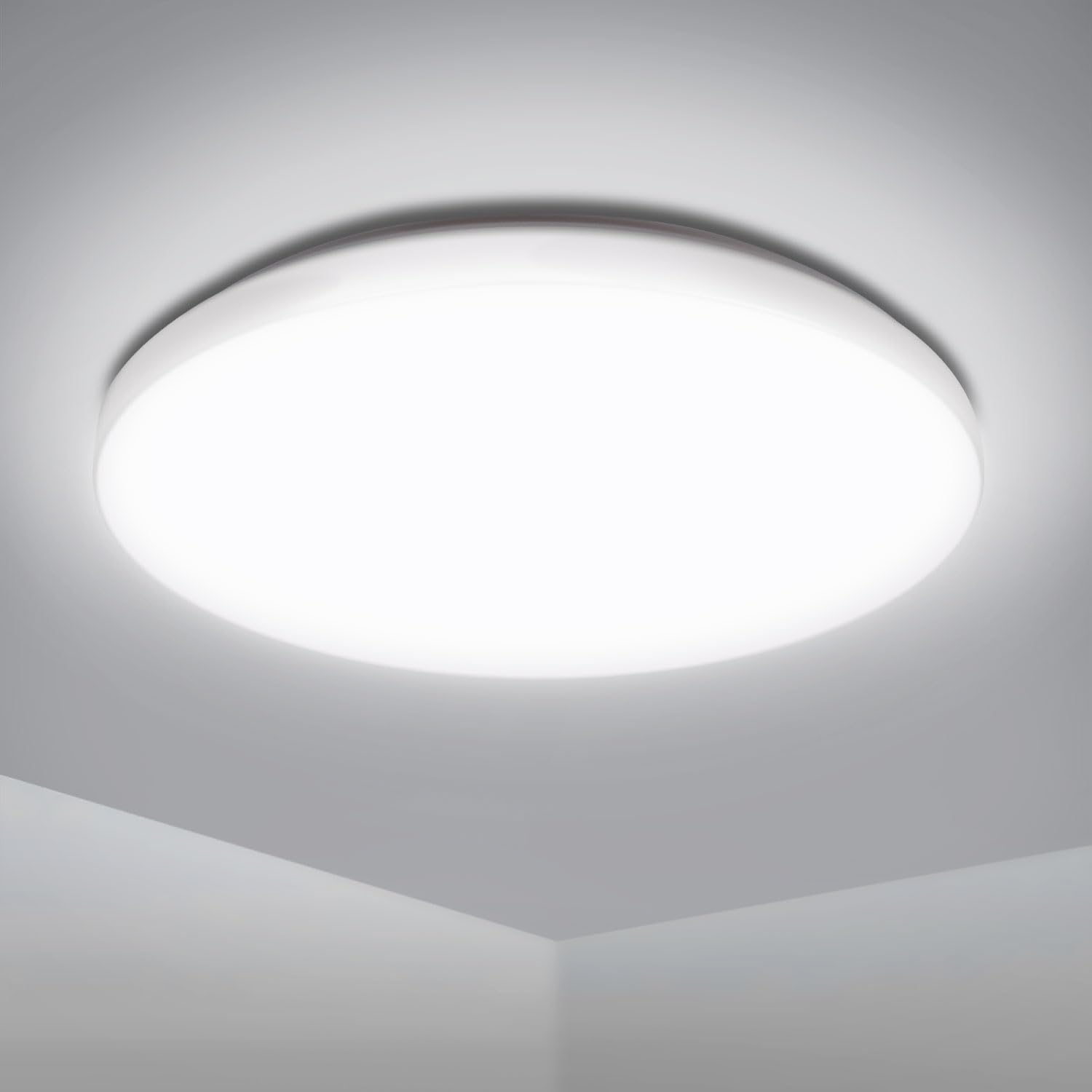 Sponsored Ad – EXTRASTAR 18W Bathroom LED Ceiling Light, 1820LM, 116W Equivalent, IP54 Cool White 6500K Daylight Round Modern Ceiling Lightning for Living Room, Bedroom, Kitchen, Balcony, Office and More, Ø 330mm