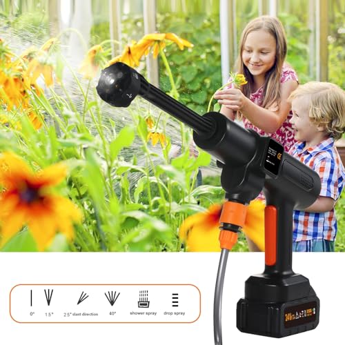 Aumotop Handhogedrukreiniger, draagbare krachtreiniger met oplaadbaar, meerdere injectiemodi, hogedruk-autowaspistool voor vloerreiniging thuis, irrigatie, real-time lcd-display - Afbeelding 3