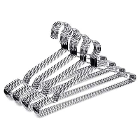 Fayleeko 40 Pack Stainless Steel Wire Hangers Cover