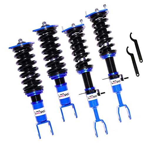 LODSHOCK Coilover Struts Spring Shocks FIT FOR Nissan 350Z 03-08 Adjustable Coilovers Suspension coilover springs Absorber Coil Spring Shocks and Struts Full Set Kits