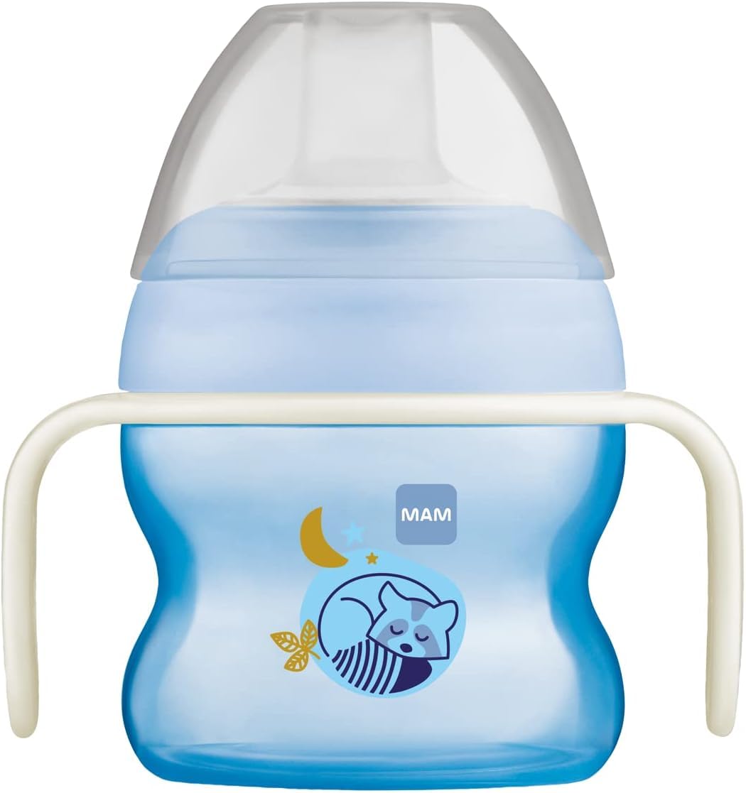 MAM Starter Sippy Cup, 1x 150ml, 4+ Months, Blue