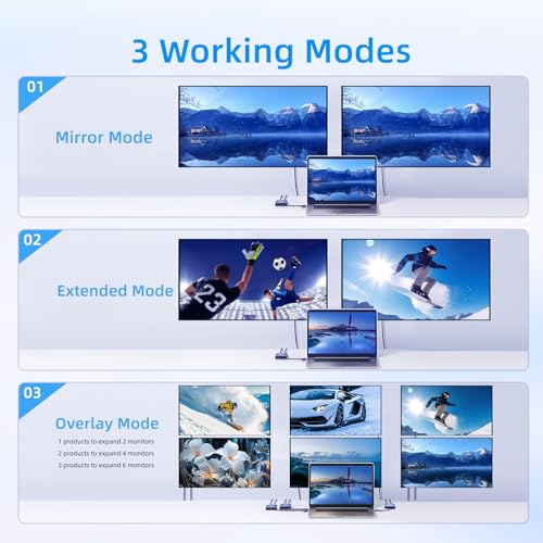 Adaptateur USB C vers HDMI double moniteur DisplayLink 4K fluide - 2