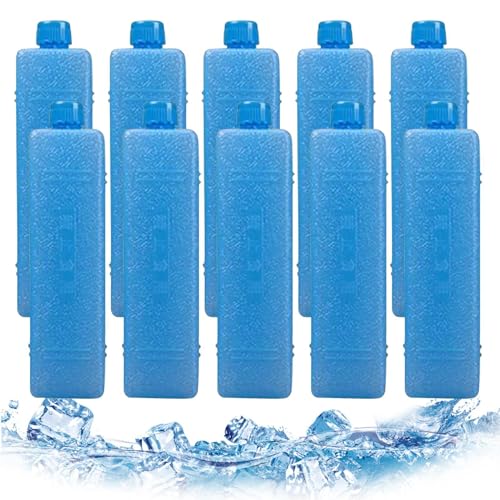 Freezer Packs For Coolers 10PCS Reusable Cooler Ice Packs For Air Conditioner Cooler Ices Pack Reusable Long Lasting Freezer Blocks Air Conditioner Fan Ice Crystal Box For Food Preservation