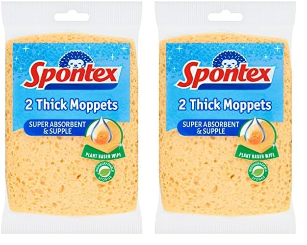 Spontex Hygienic Thick Moppets (Pack of 4)
