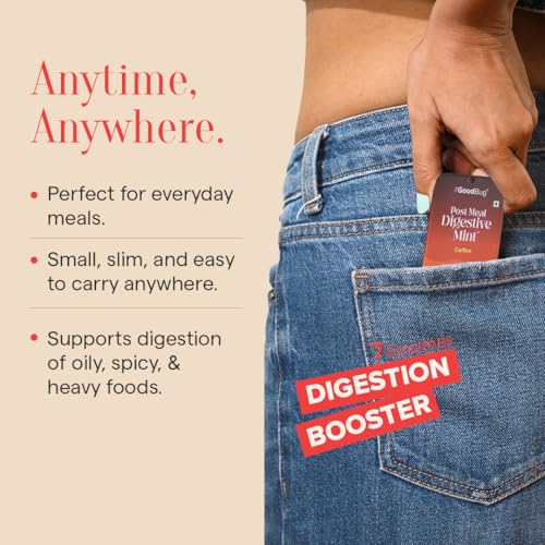 Image of The Good Bug Post Meal Digestive Mints - Coffee| Post Meal Digestion Booster | 7 Digestive Enzymes | Helps Reduce Post-Meal Heaviness, Bloating, Acidity & Discomfort | No Added Sugar | 28 Mints (14 x 2 Packs)