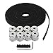 Zilong 8Pcs 5mm 20 Teeth Aluminum Timing Pulley Wheel+5 Meters Rubber GT2 2mm Pitch 6mm Wide Timing Belt for 3D printer CNC