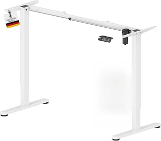 Albatros UP30 Bureau-frame, elektrisch in hoogte verstelbaar, voor kantoor, thuiskantoor, stabiel tafelframe, staand en zittend werken, wit