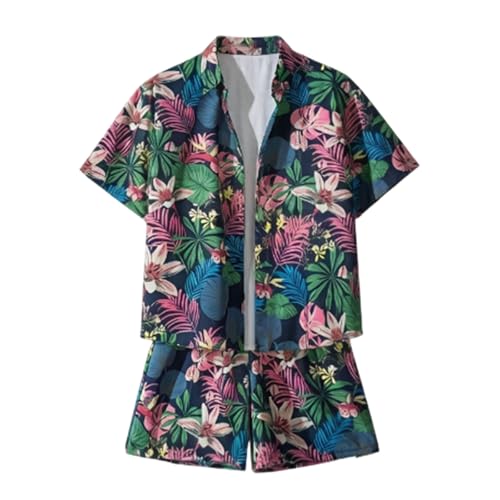 Ensemble chemise et short à fleurs homme idée cadeau vacances d'été