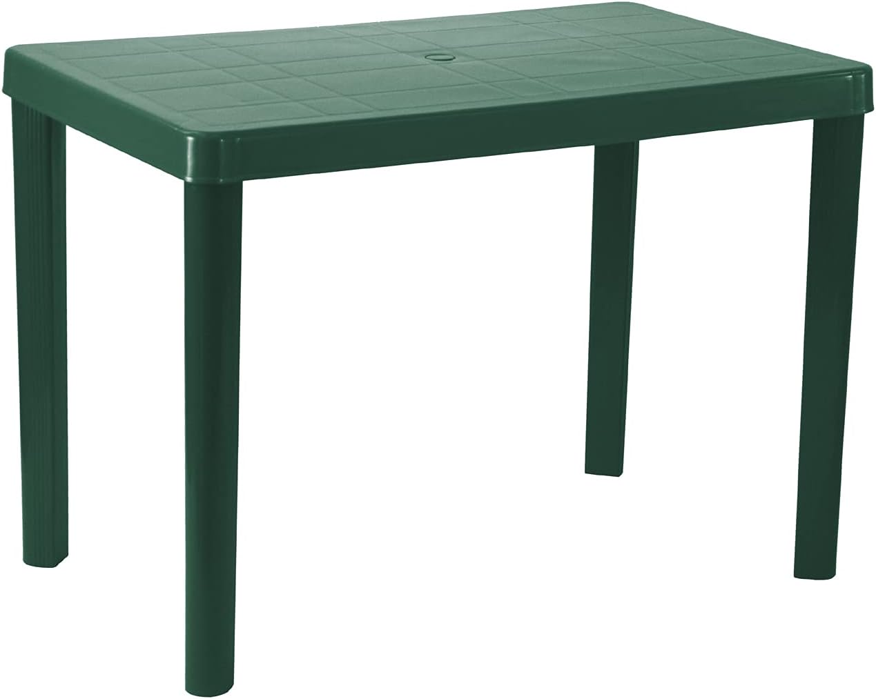 46 Seater Green Garden Patio Table with Parasol Hole 60cm (W) x