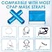 4 Pack Satin Mask Strap Covers, Face Cushion Cover for Strap Headgear, Universal and Reusable Comfort Pads, C Papa Accessories & Supplies Mask Cover Headgear Pads for Reducing Red Marks (Blue)