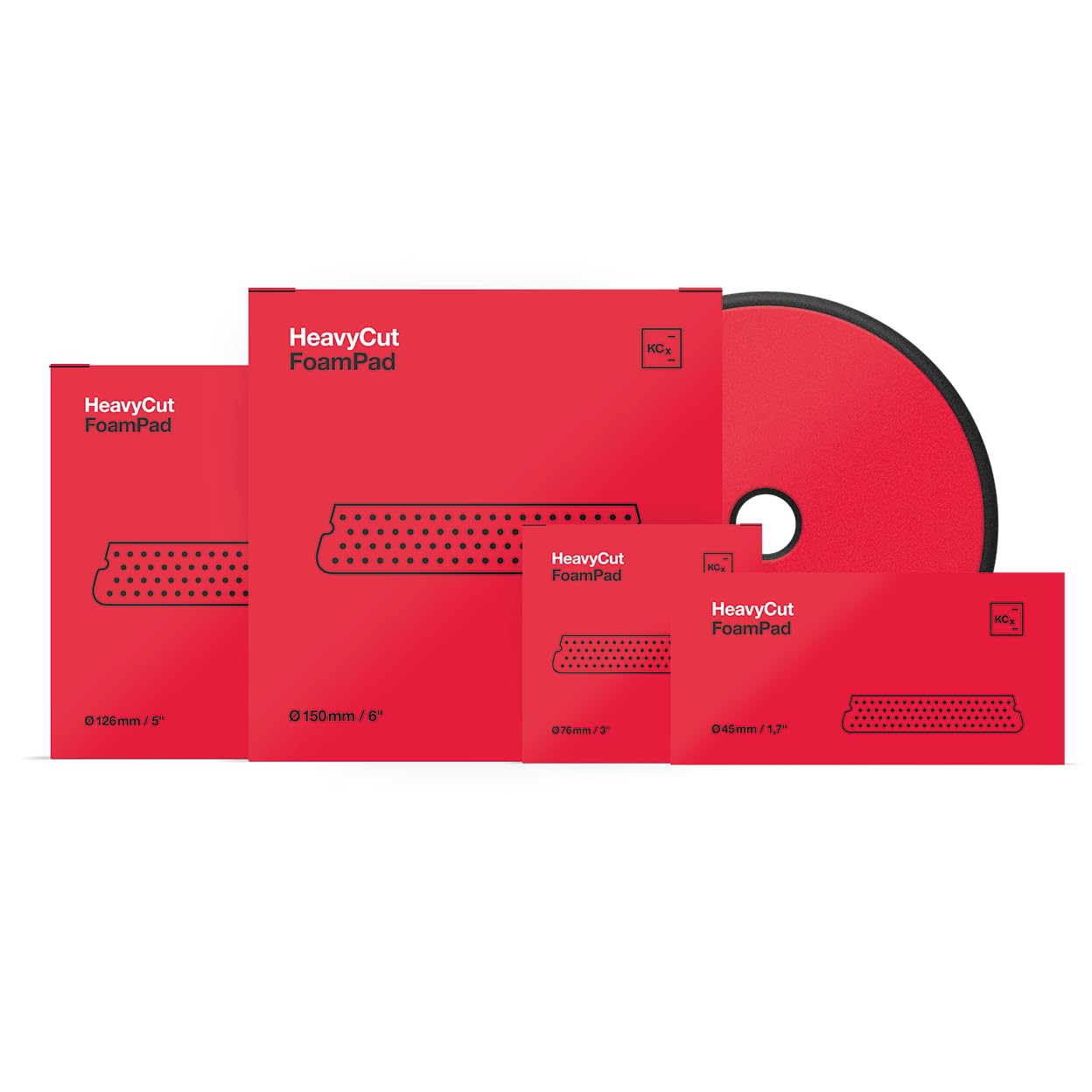 ADVANTUSE - Koch Chemie Politur Set Neue Pads (2024) 25mm Höhe (3x Politur 250ml + 3x Pad 150mm)