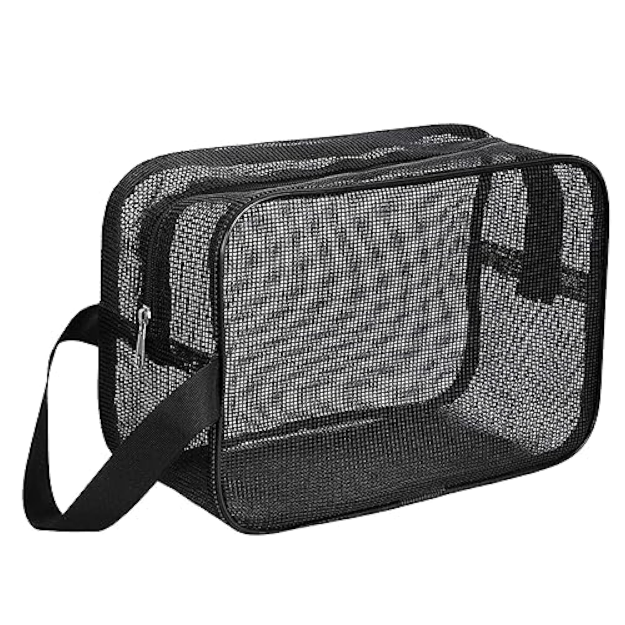 Portable Mesh Toiletry Bag Zipper Pouch, Travel Essential
