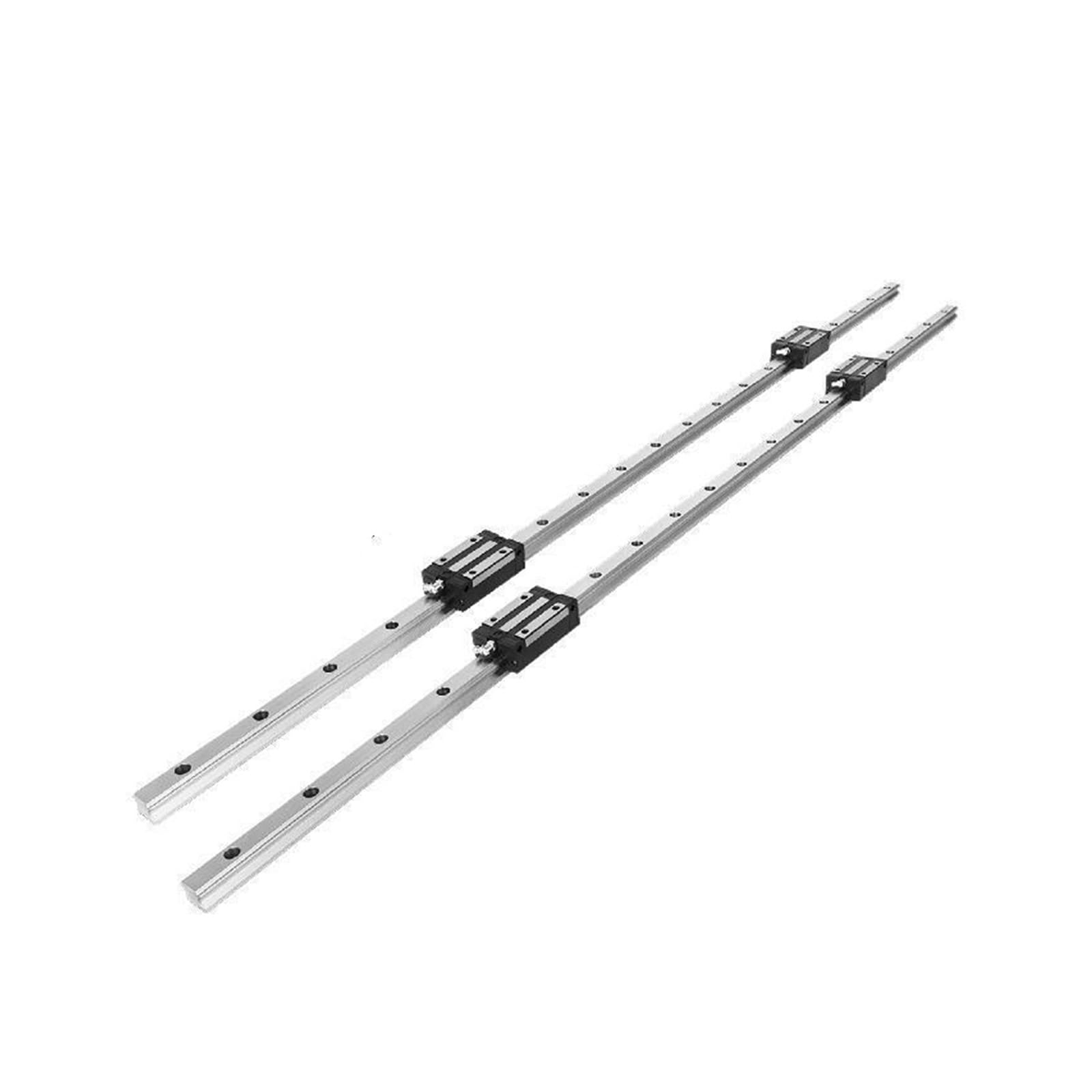 Prowadnice liniowe HGH20 2 szt. 1200 mm 1500 + 4 bloków łożyskowych, płynny ruch, cichy siłownik liniowy do frezarek i tokarek DIY Do użytku DIY(HGH20-1500MM)