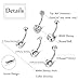 THUNARAZ 10pcs 14G Stainless Steel Belly Button Rings for Women Crystal CZ Ball Screw Navel Bars White/Rose