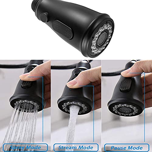 Pull Out Spray Head For Pull Down Kitchen Faucet Replacement Part For Pull Down Sink In Likehome Matte Black Finish Sprayer Replacement #TOP6