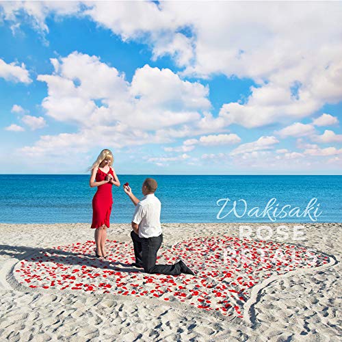 (Ready-To-Use, Scented) 1,000 Pcs Silk Rose Petals For Wedding Flower Petals For Romantic Decorations Special Night For Him Set Or Her, For Proposal Anniversary Valentine's (Dark Red) #TOP3