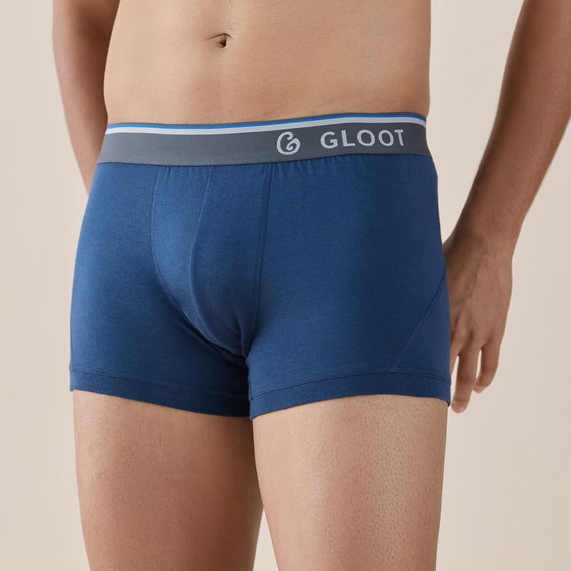 Image of GLOOT Men's Cotton Trunks Striped Briefs