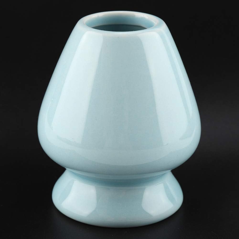 Horoper Traditional Japanese Matcha Whisk Holder Chasen Stand 1Pc Matcha Whisk Stand Ceramic Holder for bamboos Matcha Chasen for Tea Set Accessories (Blue)
