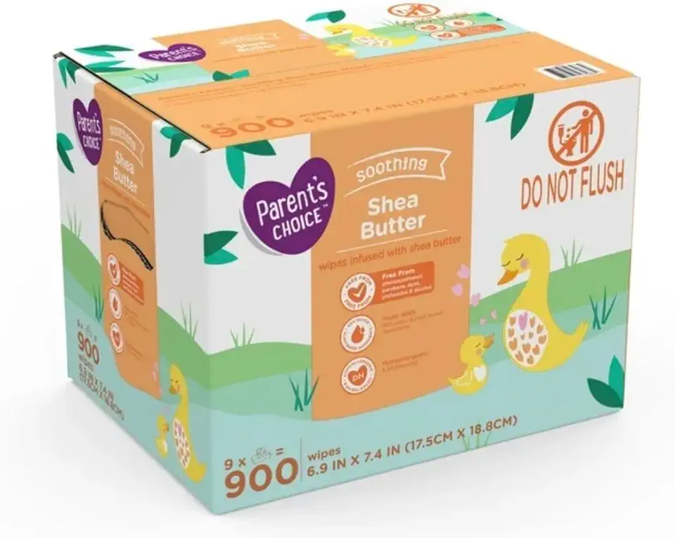 Shea Butter Baby Wipes, 900 Count - Free From Phenoxyethanol, Parabens, Phthalates, And Alcohol - Enriched With Soothing Shea Butter - Ultra Soft - Gentle On Skin - Hypoallergenic And pH Balanced