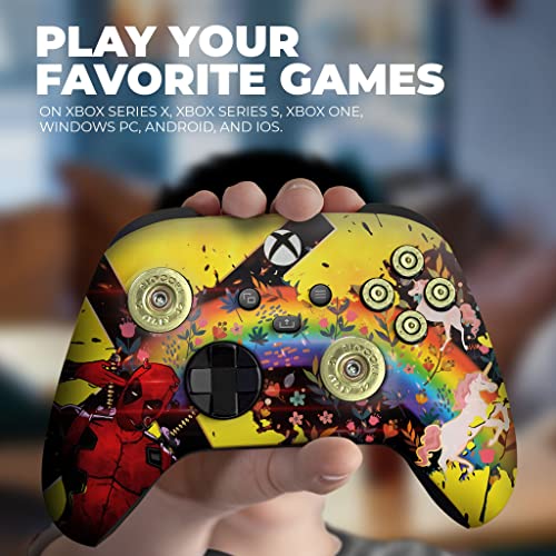 Dreamcontroller Original Xbox Modded Controller Special Edition Customized Compatible With Xbox One S/X, Xbox Series X/S & Windows 10 Made With Advanced Hydrodip Print Technology (Not Just A Skin) #TOP3
