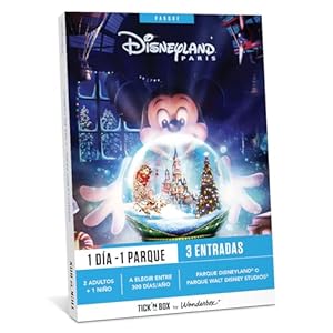 Tick&Box – Caja Regalo – Disneyland París En Familia – 3 entradas válidas para 1 día para uno de los 2 Parques de Disneyland París – Idea Regalo Familia Niño