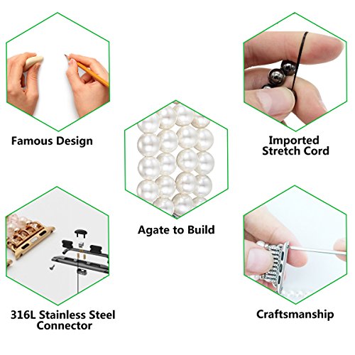 Fastgo Compatible With Pearl Apple Watch Bands 38Mm 40Mm 41Mm Women, Fancy Elastic Beaded Pearl Replacement Band Bracelet For Iwatch Series Se & Series Ultra 8/7/6/5/4/3/2/1 (White-38/40/41Mm) #TOP5