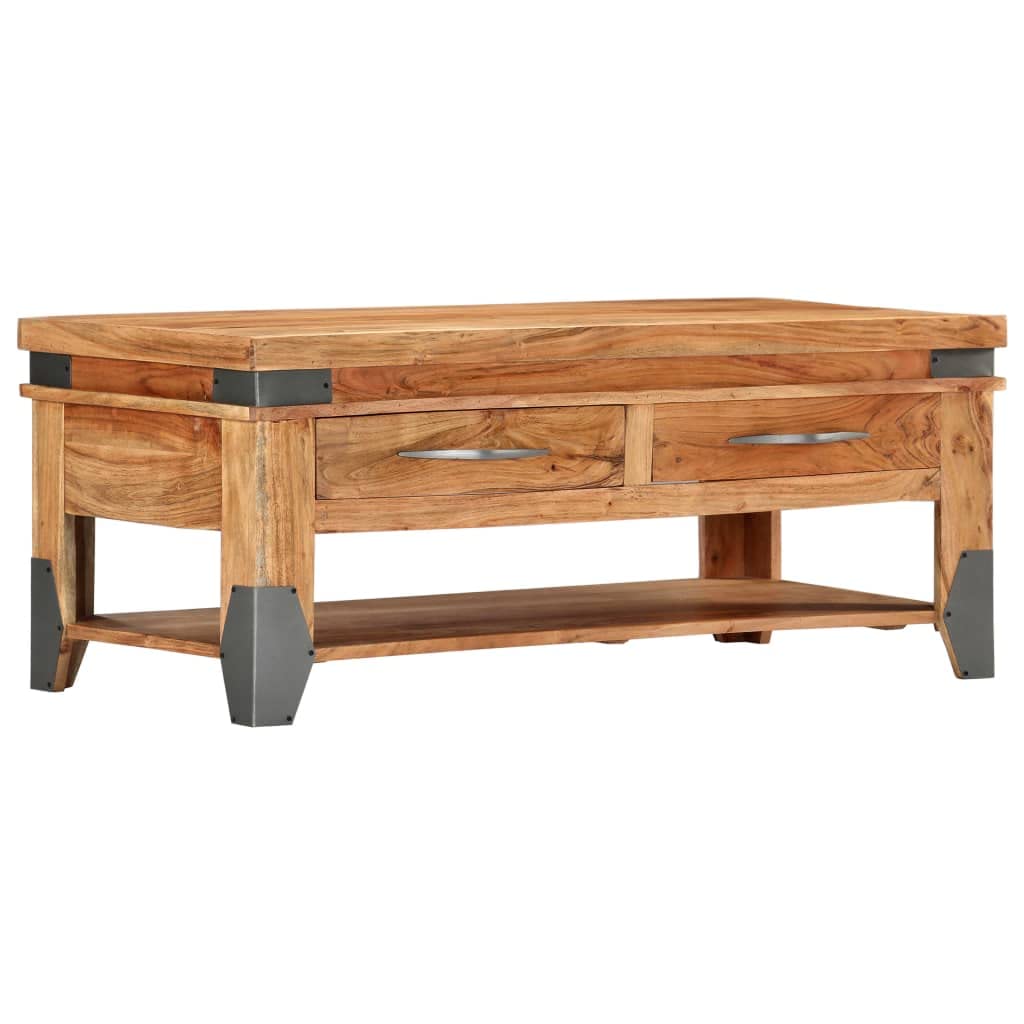 Table basse en bois d'acacia solide pour sublimer un grand salon
