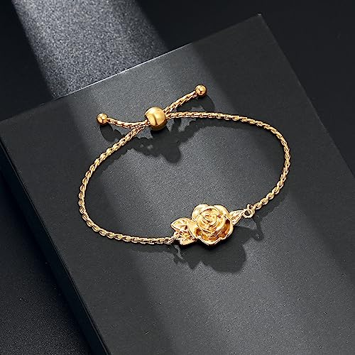 Rose Flower Urn Bracelet for Ashes for Women Cremation Urn Jewelry for Ashes Adjustable Memorial Keepsake Rose Bracelet Urn Bangle Ashes Holder Keepsake Pendant Locket Bracelet4