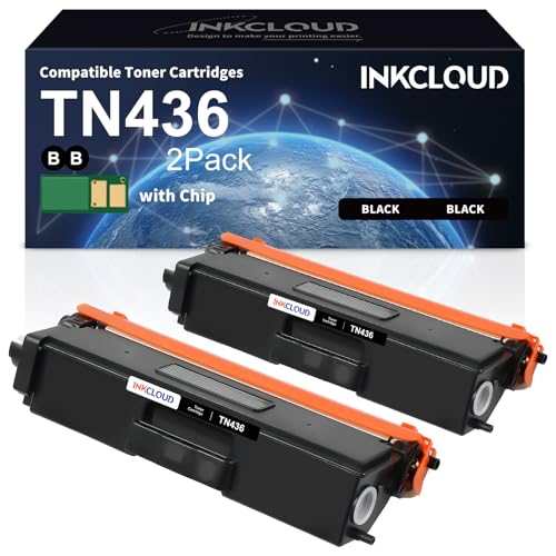 TN436 Toner Cartridge Compatible for Brother TN436 TN-436 Replacement for TN436 TN433 TN431 for Brother HL-L8260CDW HL-L8360CDW MFC-L8610CDW MFC-L8690CDW MFC-L8900CDW MFCL9570CDW Printer (2Black) -  INKCLOUD, IKC-TN436-2PB