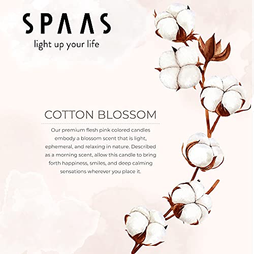 Spaas Scented Tea Lights Candles In Clear Cups - Cotton Blossom Fragrance | Premium Long Burning Scented Tealight Candles For Spa, Romantic Décor, Meditation, Dinner, And Home Décor | Pack Of 24 #TOP4
