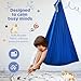 Aokitec Sensory Swing for Kids with Special Needs, Indoor Kids Swing Cuddle Hammock Chair Adjustable Aerial Swing for Children with Autism, ADHD, Asperger, Sensory Integration(Blue)