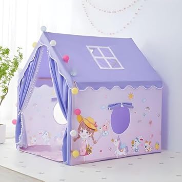 RADHE Enterprise® Jumbo Size Light Weight Kids Play Tent House for 3-13 Year Old Kids Girls and Boys (Purple)